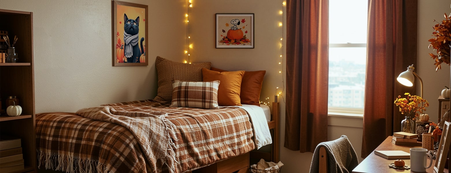 Fall-Inspired Dorm Room Ideas